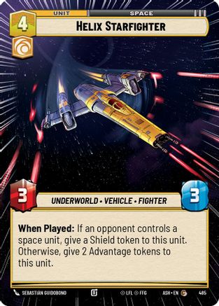 Helix Starfighter (Hyperspace) (485) [Ashes of the Empire] Star Wars: Unlimited Single Disney