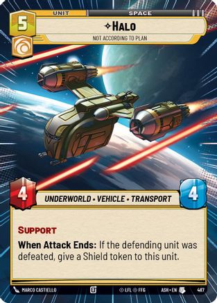 Halo - Not According to Plan (Hyperspace) (487) [Ashes of the Empire] Star Wars: Unlimited Single Disney