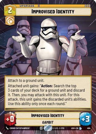 Improvised Identity (Hyperspace) (494) [Ashes of the Empire] Star Wars: Unlimited Single Disney