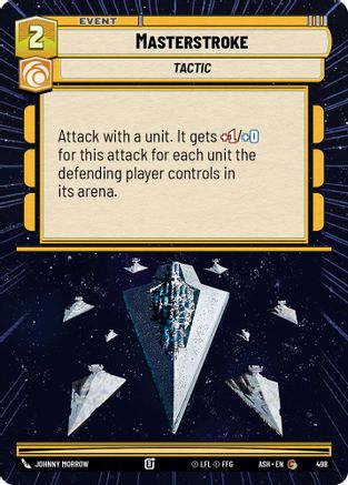 Masterstroke (Hyperspace) (498) [Ashes of the Empire] Star Wars: Unlimited Single Disney