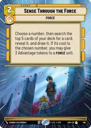 Sense Through the Force (Hyperspace) (499) [Ashes of the Empire] Star Wars: Unlimited Single Disney