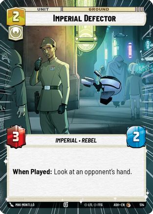 Imperial Defector (Hyperspace) (514) [Ashes of the Empire] Star Wars: Unlimited Single Disney