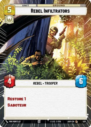 Rebel Infiltrators (Hyperspace) (520) [Ashes of the Empire] Star Wars: Unlimited Single Disney