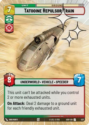 Tatooine Repulsor Train (Hyperspace Foil) (537) [Ashes of the Empire] Foil Star Wars: Unlimited Single Disney