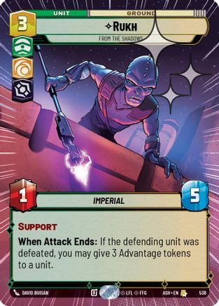 Rukh - From the Shadows (Hyperspace Foil) (538) [Ashes of the Empire] Foil Star Wars: Unlimited Single Disney