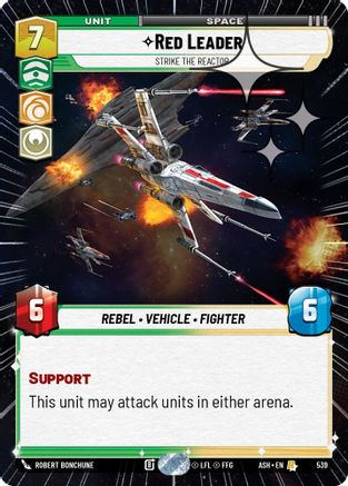 Red Leader - Strike the Reactor (Hyperspace Foil) (539) [Ashes of the Empire] Foil Star Wars: Unlimited Single Disney
