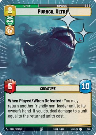 Purrgil Ultra (Hyperspace Foil) (540) [Ashes of the Empire] Foil Star Wars: Unlimited Single Disney
