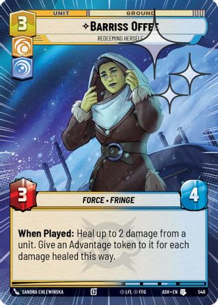 Barriss Offee - Redeeming Herself (Hyperspace Foil) (546) [Ashes of the Empire] Foil Star Wars: Unlimited Single Disney
