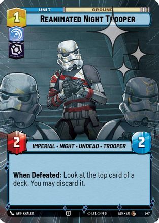 Reanimated Night Trooper (Hyperspace Foil) (547) [Ashes of the Empire] Foil Star Wars: Unlimited Single Disney