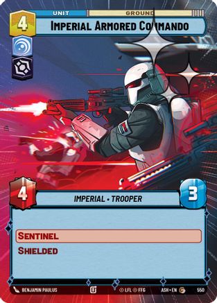 Imperial Armored Commando (Hyperspace Foil) (550) [Ashes of the Empire] Foil Star Wars: Unlimited Single Disney