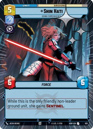 Shin Hati - Going Somewhere? (Hyperspace Foil) (551) [Ashes of the Empire] Foil Star Wars: Unlimited Single Disney