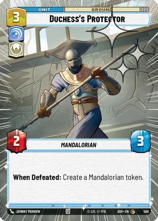 Duchess's Protector (Hyperspace Foil) (560) [Ashes of the Empire] Foil Star Wars: Unlimited Single Disney