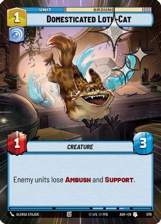 Domesticated Loth-Cat (Hyperspace Foil) (570) [Ashes of the Empire] Foil Star Wars: Unlimited Single Disney
