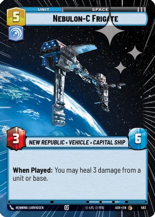 Nebulon-C Frigate (Hyperspace Foil) (583) [Ashes of the Empire] Foil Star Wars: Unlimited Single Disney