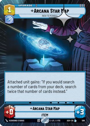 Arcana Star Map - Path to Peridea (Hyperspace Foil) (586) [Ashes of the Empire] Foil Star Wars: Unlimited Single Disney