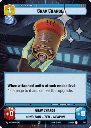 Grav Charge (Hyperspace Foil) (587) [Ashes of the Empire] Foil Star Wars: Unlimited Single Disney