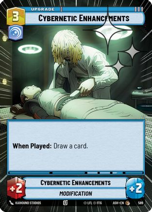 Cybernetic Enhancements (Hyperspace Foil) (589) [Ashes of the Empire] Foil Star Wars: Unlimited Single Disney