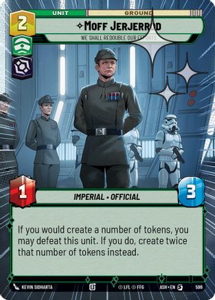 Moff Jerjerrod - We Shall Redouble Our Efforts (Hyperspace Foil) (596) [Ashes of the Empire] Foil Star Wars: Unlimited Single Disney