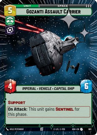 Gozanti Assault Carrier (Hyperspace Foil) (601) [Ashes of the Empire] Foil Star Wars: Unlimited Single Disney