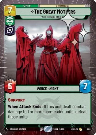 The Great Mothers - With Strange Magicks (Hyperspace Foil) (603) [Ashes of the Empire] Foil Star Wars: Unlimited Single Disney