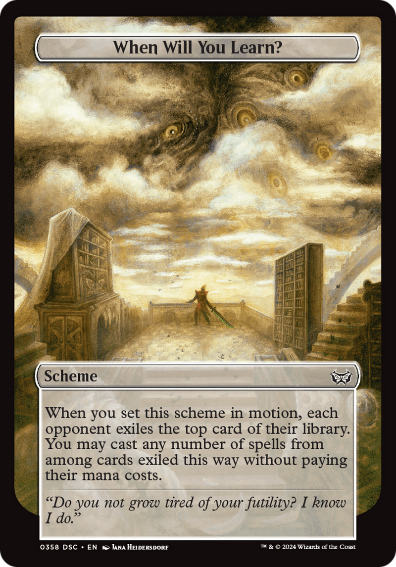 When Will You Learn? (Full Art) (A:DSC-358) [Duskmourn: House of Horror Commander] MTG Single Wizards of the Coast
