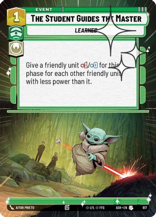 The Student Guides the Master (Hyperspace Foil) (617) [Ashes of the Empire] Foil Star Wars: Unlimited Single Disney