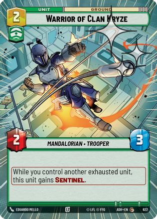 Warrior of Clan Kryze (Hyperspace Foil) (622) [Ashes of the Empire] Foil Star Wars: Unlimited Single Disney