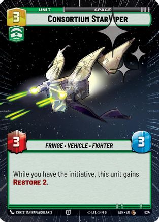 Consortium StarViper (Hyperspace Foil) (624) [Ashes of the Empire] Foil Star Wars: Unlimited Single Disney