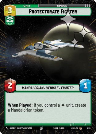 Protectorate Fighter (Hyperspace Foil) (626) [Ashes of the Empire] Foil Star Wars: Unlimited Single Disney