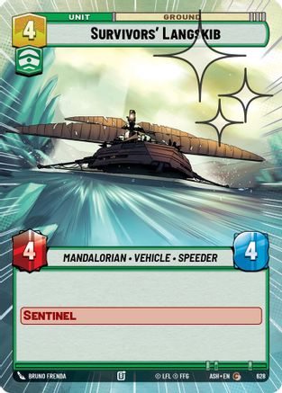 Survivors' Langskib (Hyperspace Foil) (628) [Ashes of the Empire] Foil Star Wars: Unlimited Single Disney