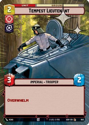 Tempest Lieutenant (Hyperspace Foil) (645) [Ashes of the Empire] Foil Star Wars: Unlimited Single Disney