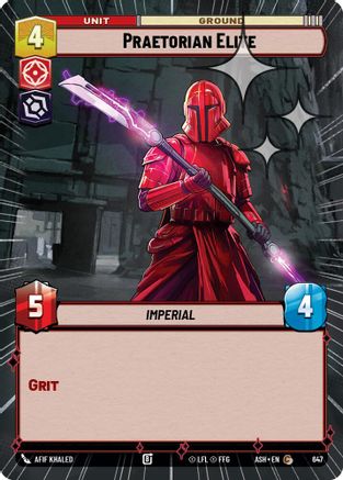 Praetorian Elite (Hyperspace Foil) (647) [Ashes of the Empire] Foil Star Wars: Unlimited Single Disney