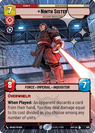 Ninth Sister - Hulking Inquisitor (Hyperspace Foil) (650) [Ashes of the Empire] Foil Star Wars: Unlimited Single Disney