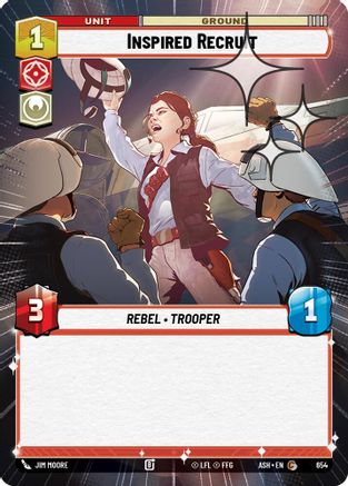 Inspired Recruit (Hyperspace Foil) (654) [Ashes of the Empire] Foil Star Wars: Unlimited Single Disney