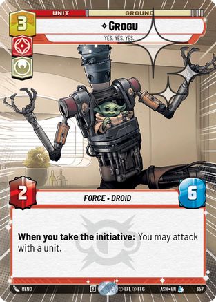 Grogu - Yes. Yes. Yes. (Hyperspace Foil) (657) [Ashes of the Empire] Foil Star Wars: Unlimited Single Disney