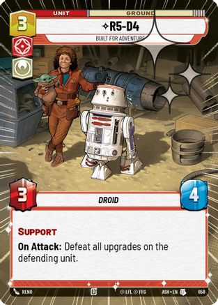 R5-D4 - Built for Adventure (Hyperspace Foil) (658) [Ashes of the Empire] Foil Star Wars: Unlimited Single Disney