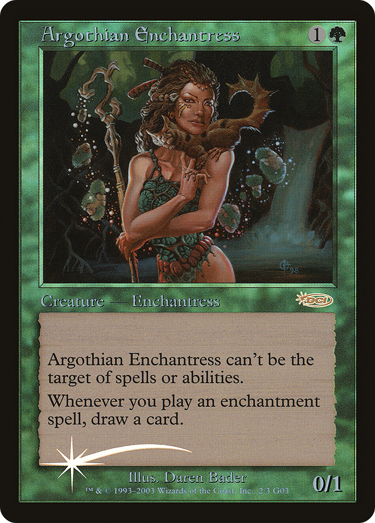 Argothian Enchantress (JDG-002) [Misc] Judge Gift Cards 2003 Foil MTG Single Wizards of the Coast