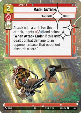 Rash Action (Hyperspace Foil) (664) [Ashes of the Empire] Foil Star Wars: Unlimited Single Disney