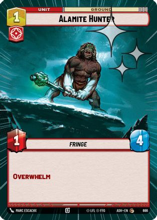 Alamite Hunter (Hyperspace Foil) (666) [Ashes of the Empire] Foil Star Wars: Unlimited Single Disney