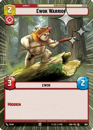 Ewok Warrior (Hyperspace Foil) (668) [Ashes of the Empire] Foil Star Wars: Unlimited Single Disney