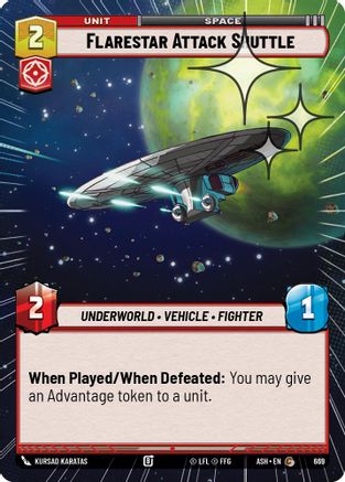Flarestar Attack Shuttle (Hyperspace Foil) (669) [Ashes of the Empire] Foil Star Wars: Unlimited Single Disney