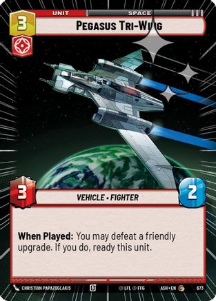 Pegasus Tri-Wing (Hyperspace Foil) (673) [Ashes of the Empire] Foil Star Wars: Unlimited Single Disney