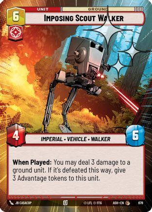 Imposing Scout Walker (Hyperspace Foil) (678) [Ashes of the Empire] Foil Star Wars: Unlimited Single Disney