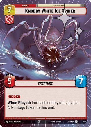 Knobby White Ice Spider (Hyperspace Foil) (680) [Ashes of the Empire] Foil Star Wars: Unlimited Single Disney