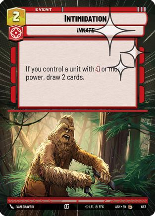Intimidation (Hyperspace Foil) (687) [Ashes of the Empire] Foil Star Wars: Unlimited Single Disney