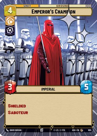Emperor's Champion (Hyperspace Foil) (695) [Ashes of the Empire] Foil Star Wars: Unlimited Single Disney