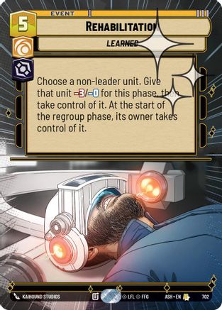 Rehabilitation (Hyperspace Foil) (702) [Ashes of the Empire] Foil Star Wars: Unlimited Single Disney