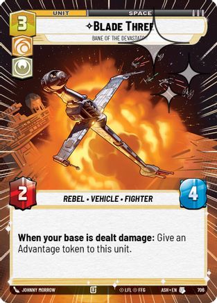 Blade Three - Bane of the Devastator (Hyperspace Foil) (706) [Ashes of the Empire] Foil Star Wars: Unlimited Single Disney