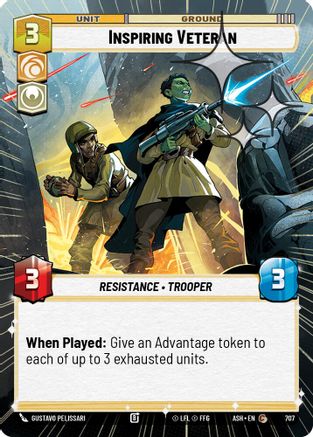 Inspiring Veteran (Hyperspace Foil) (707) [Ashes of the Empire] Foil Star Wars: Unlimited Single Disney