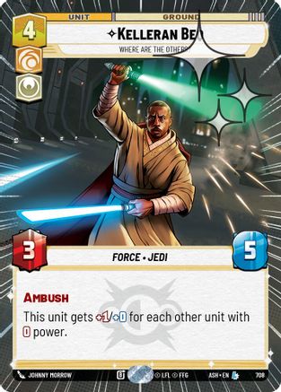 Kelleran Beq - Where are the Others? (Hyperspace Foil) (708) [Ashes of the Empire] Foil Star Wars: Unlimited Single Disney